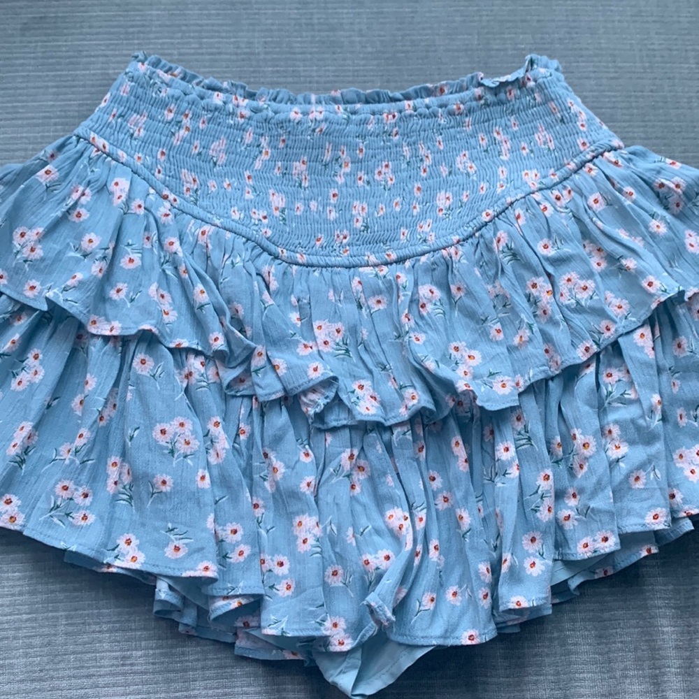 ROCK N RAGS BLUE RUFFLE SKIRT